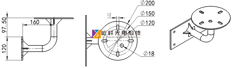 ZJ021侧立面安装支架